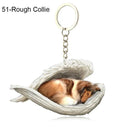 Sleeping Angel Dog Cat Keychain Charming Pet Jewelry Gift Sleeping Angel Dog Cat Keychain Charming Pet Jewelry Gift