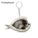 Sleeping Angel Dog Cat Keychain Charming Pet Jewelry Gift Sleeping Angel Dog Cat Keychain Charming Pet Jewelry Gift