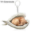 Sleeping Angel Dog Cat Keychain Charming Pet Jewelry Gift Sleeping Angel Dog Cat Keychain Charming Pet Jewelry Gift