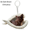 Sleeping Angel Dog Cat Keychain Charming Pet Jewelry Gift Sleeping Angel Dog Cat Keychain Charming Pet Jewelry Gift