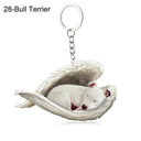 Sleeping Angel Dog Cat Keychain Charming Pet Jewelry Gift Sleeping Angel Dog Cat Keychain Charming Pet Jewelry Gift