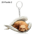 Sleeping Angel Dog Cat Keychain Charming Pet Jewelry Gift Sleeping Angel Dog Cat Keychain Charming Pet Jewelry Gift