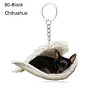 Sleeping Angel Dog Cat Keychain Charming Pet Jewelry Gift Sleeping Angel Dog Cat Keychain Charming Pet Jewelry Gift