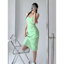 Slim Fit Ruched Summer Dress: Elegant European Chic Style Slim Fit Ruched Summer Dress: Elegant European Chic Style