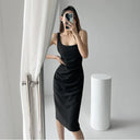 Slim Fit Ruched Summer Dress: Elegant European Chic Style Slim Fit Ruched Summer Dress: Elegant European Chic Style