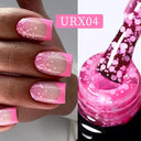 Snowflake Glitter Gel Nail Polish Sparkling Snow Nails Set Snowflake Glitter Gel Nail Polish Sparkling Snow Nails Set