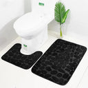 Soft Bathroom Mat Set: Absorbent Anti-Slip Shower Rugs Soft Bathroom Mat Set: Absorbent Anti-Slip Shower Rugs