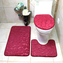 Soft Bathroom Mat Set: Absorbent Anti-Slip Shower Rugs Soft Bathroom Mat Set: Absorbent Anti-Slip Shower Rugs