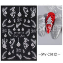 Sparkling 3D Christmas Nail Art Stickers for Holiday Glamour Sparkling 3D Christmas Nail Art Stickers for Holiday Glamour