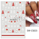 Sparkling 3D Christmas Nail Art Stickers for Holiday Glamour Sparkling 3D Christmas Nail Art Stickers for Holiday Glamour