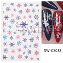 Sparkling 3D Christmas Nail Art Stickers for Holiday Glamour Sparkling 3D Christmas Nail Art Stickers for Holiday Glamour
