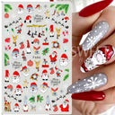 Sparkling 3D Christmas Nail Art Stickers for Holiday Glamour Sparkling 3D Christmas Nail Art Stickers for Holiday Glamour
