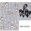 Sparkling 3D Christmas Nail Art Stickers for Holiday Glamour Sparkling 3D Christmas Nail Art Stickers for Holiday Glamour