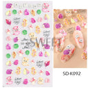 Sparkling 5D Christmas Nail Art Stickers for Winter Nails Sparkling 5D Christmas Nail Art Stickers for Winter Nails