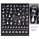 Sparkly Winter Nail Decals 3D Gold Snowflakes Trees Sparkly Winter Nail Decals 3D Gold Snowflakes Trees