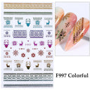 Sparkly Winter Nail Decals 3D Gold Snowflakes Trees Sparkly Winter Nail Decals 3D Gold Snowflakes Trees