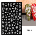 Sparkly Winter Nail Decals 3D Gold Snowflakes Trees Sparkly Winter Nail Decals 3D Gold Snowflakes Trees