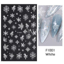 Sparkly Winter Nail Decals 3D Gold Snowflakes Trees Sparkly Winter Nail Decals 3D Gold Snowflakes Trees