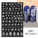 Sparkly Winter Nail Decals 3D Gold Snowflakes Trees Sparkly Winter Nail Decals 3D Gold Snowflakes Trees