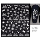 Sparkly Winter Nail Decals 3D Gold Snowflakes Trees Sparkly Winter Nail Decals 3D Gold Snowflakes Trees