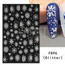 Sparkly Winter Nail Decals 3D Gold Snowflakes Trees Sparkly Winter Nail Decals 3D Gold Snowflakes Trees