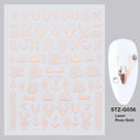 Sparkly Winter Nail Decals 3D Gold Snowflakes Trees Sparkly Winter Nail Decals 3D Gold Snowflakes Trees