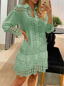 Spring Lace Splicing Dress Elegant Chic Fashion Choice Spring Lace Splicing Dress Elegant Chic Fashion Choice