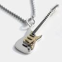 Stainless Steel Music Guitar Pendant Necklace for Men Ladies Stainless Steel Music Guitar Pendant Necklace for Men Ladies