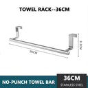 Stainless Steel Over Door Towel Bar Space-Saving Organizer Stainless Steel Over Door Towel Bar Space-Saving Organizer