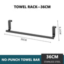 Stainless Steel Over Door Towel Bar Space-Saving Organizer Stainless Steel Over Door Towel Bar Space-Saving Organizer