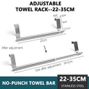Stainless Steel Over Door Towel Bar Space-Saving Organizer Stainless Steel Over Door Towel Bar Space-Saving Organizer