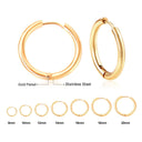 Stainless Steel Round Circle Hoop Earrings Set for Men Women Stainless Steel Round Circle Hoop Earrings Set for Men Women