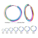 Stainless Steel Round Circle Hoop Earrings Set for Men Women Stainless Steel Round Circle Hoop Earrings Set for Men Women