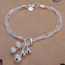 Sterling Silver Chain Bracelet Elegant Party Wedding Jewelry Sterling Silver Chain Bracelet Elegant Party Wedding Jewelry