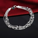 Sterling Silver Chain Bracelet Unisex Wedding Jewelry Sterling Silver Chain Bracelet Unisex Wedding Jewelry