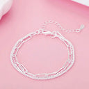 Sterling Silver Chain Bracelet Unisex Wedding Jewelry Sterling Silver Chain Bracelet Unisex Wedding Jewelry