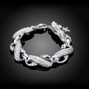 Sterling Silver Chain Bracelet Elegant Party Wedding Jewelry Sterling Silver Chain Bracelet Elegant Party Wedding Jewelry