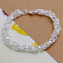 Sterling Silver Chain Bracelet Unisex Wedding Jewelry Sterling Silver Chain Bracelet Unisex Wedding Jewelry