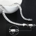 Sterling Silver Chain Bracelet Elegant Party Wedding Jewelry Sterling Silver Chain Bracelet Elegant Party Wedding Jewelry