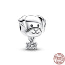 Sterling Silver Dog Charm Bead for Pandora Bracelet Jewelry Sterling Silver Dog Charm Bead for Pandora Bracelet Jewelry