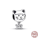 Sterling Silver Pet Cat Dangle Charm For Pandora Bracelet Sterling Silver Pet Cat Dangle Charm For Pandora Bracelet