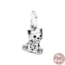 Sterling Silver Pet Cat Dangle Charm For Pandora Bracelet Sterling Silver Pet Cat Dangle Charm For Pandora Bracelet