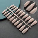 Stylish Matte Black False Nails for Chic Acrylic Tips Set Stylish Matte Black False Nails for Chic Acrylic Tips Set