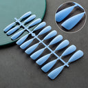 Stylish Matte Black False Nails for Chic Acrylic Tips Set Stylish Matte Black False Nails for Chic Acrylic Tips Set