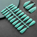 Stylish Matte Black False Nails for Chic Acrylic Tips Set Stylish Matte Black False Nails for Chic Acrylic Tips Set