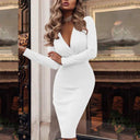 Sultry V-Neck Night Out Dress Elegant & Sexy Women's Apparel Sultry V-Neck Night Out Dress Elegant & Sexy Women's Apparel
