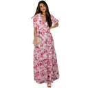 Floral Print Short Sleeve Dress For Summer Wardrobe Floral Print Short Sleeve Dress For Summer Wardrobe
