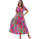 Floral Print Short Sleeve Dress For Summer Wardrobe Floral Print Short Sleeve Dress For Summer Wardrobe