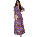 Floral Print Short Sleeve Dress For Summer Wardrobe Floral Print Short Sleeve Dress For Summer Wardrobe