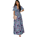 Floral Print Short Sleeve Dress For Summer Wardrobe Floral Print Short Sleeve Dress For Summer Wardrobe